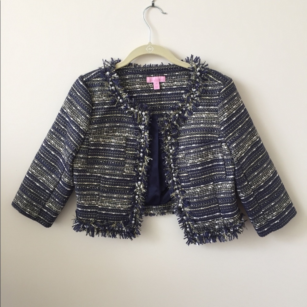 Lilly Pulitzer Hagen Jacket Metallic Boucle